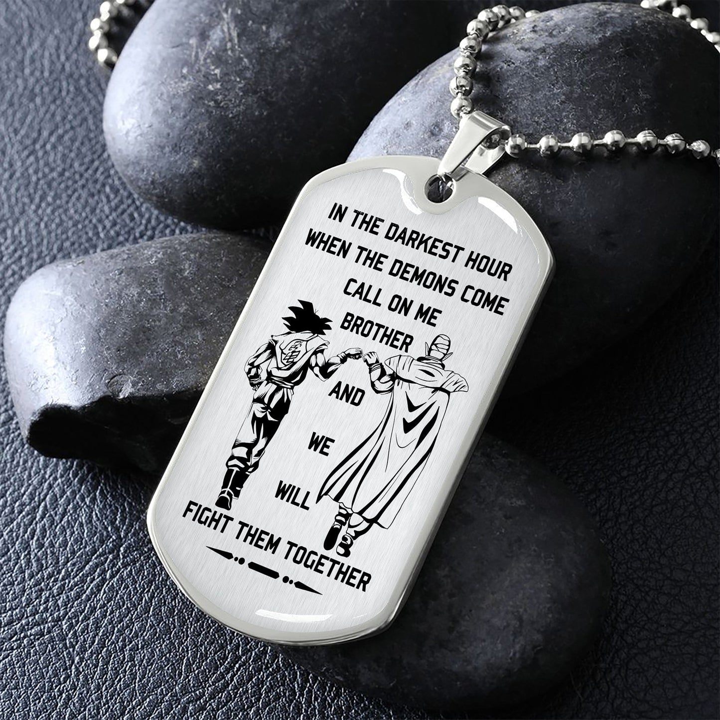 Military Chain Gifts From Brother In The Darkest hour, When the demons come call on me brother and we will fight them together