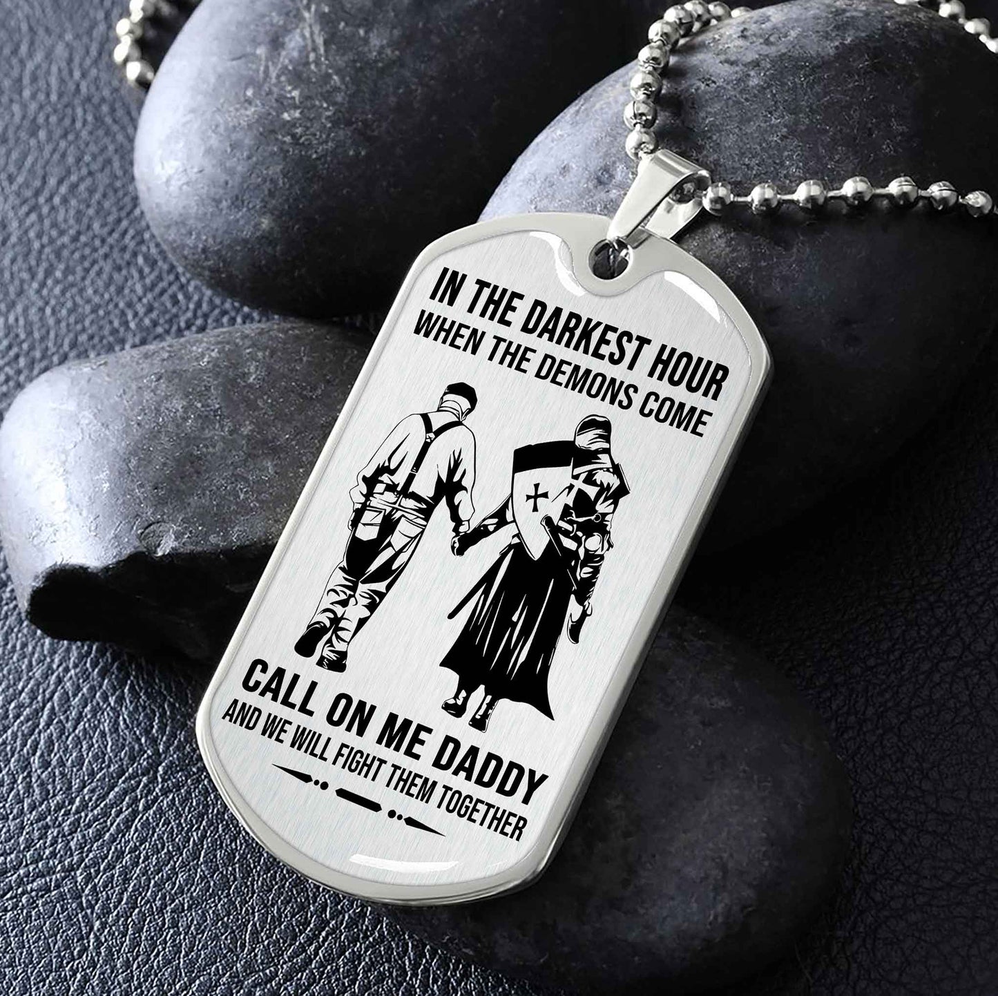 DRB Military Chain Silver Plated 18K Gold Plated Call On Me Daddy Gift For Your Dad