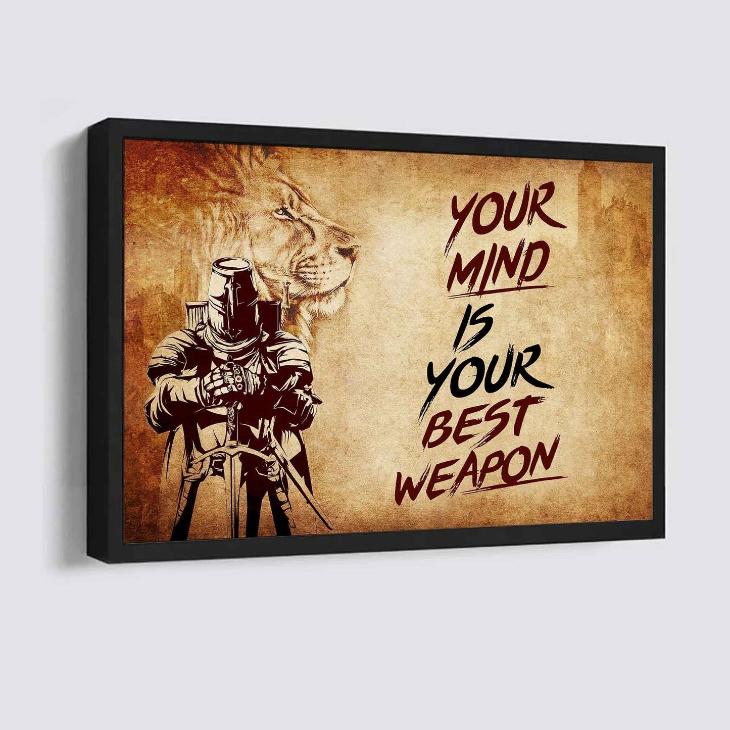Knight Templar Poster Canvas Your Mind Is Your Best Weapon Best Gift