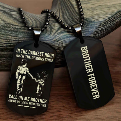 Sport Bike Customizable engraved NAG dog tag double sided gift from brother, brother forevers