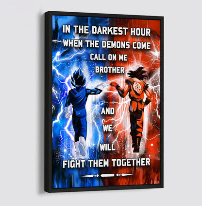 DRB Canvas Wall Art Call On Me Brother And We Will Fight Them Together Gift For Your Friend