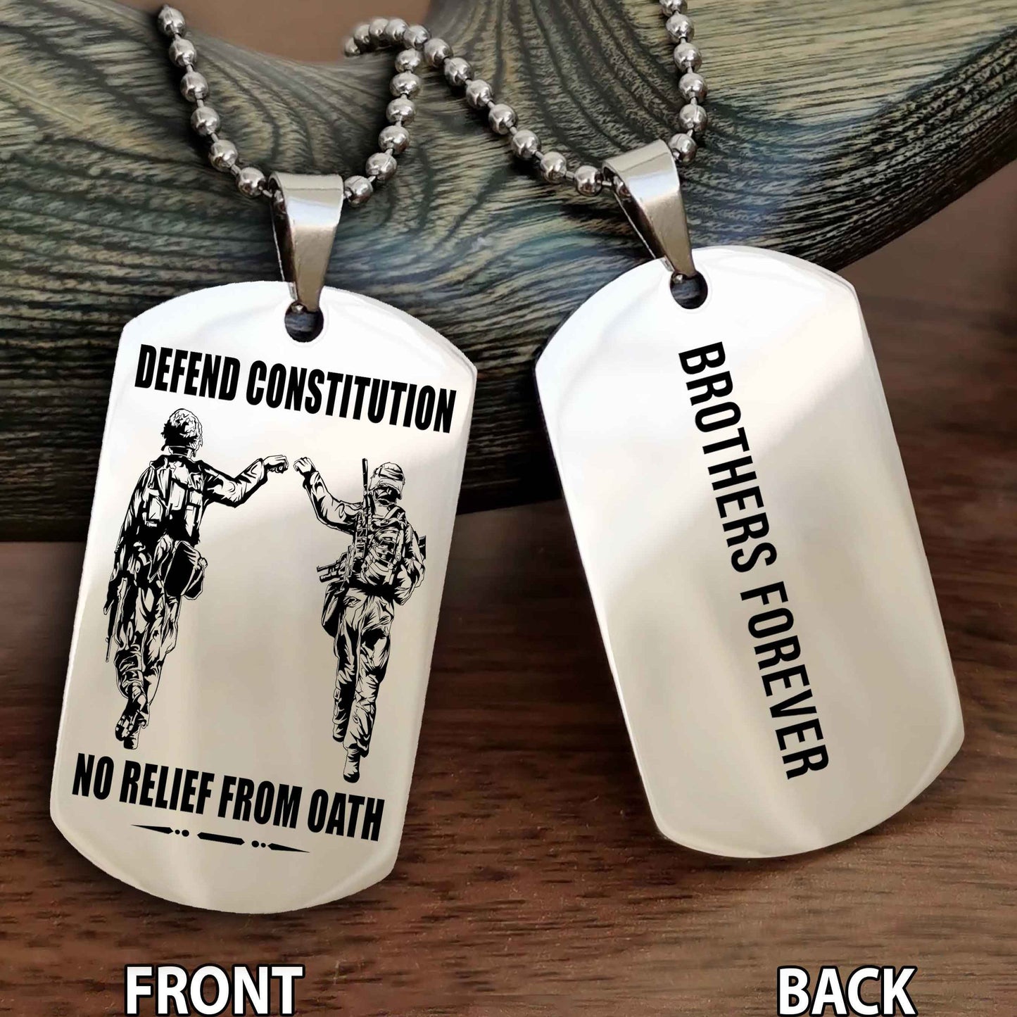 Soldier Personalized Double Sided Dog Tag For My Brother