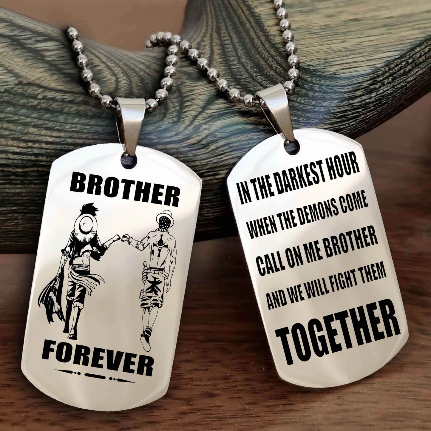 DRB Brother Personalized Double Sided Dog Tag For My Brother - Call On Me Brother And We Will Fight Them Together Gift For Your Friend