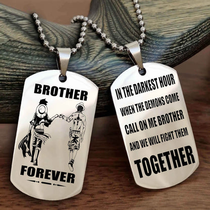 Soldier: Army-Air Force Personalized Double Sided Dog Tag For My Brother - Call On Me Brother And We Will Fight Them Together Gift For Your Friend