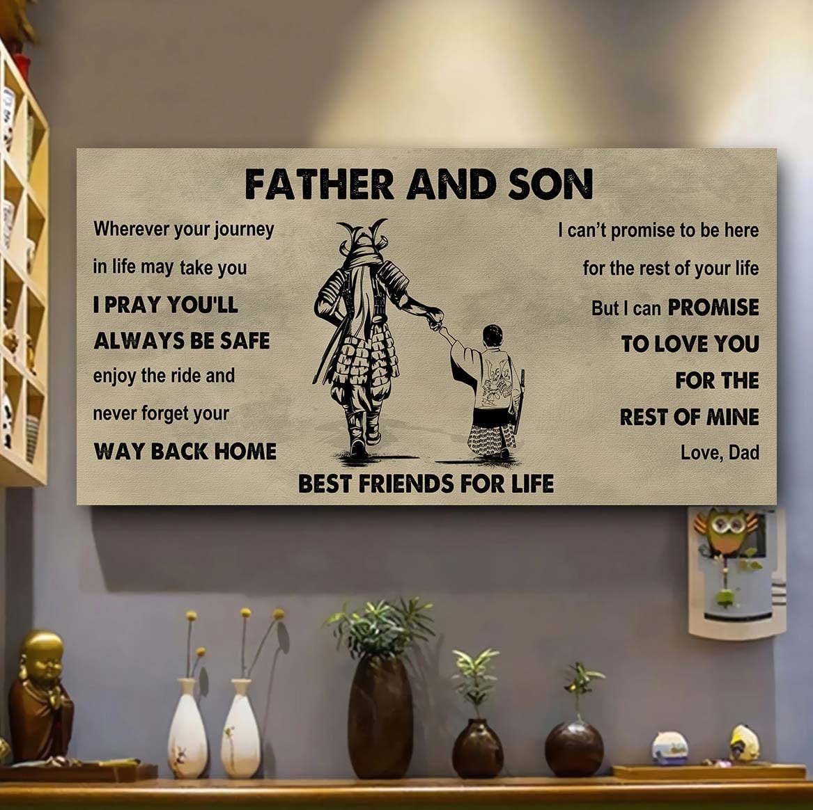 Knight Templar Father And Daughter Best Friends For Life - Ver 2 Never Forget Your Way Back Home Poster Canvas Gift For Son From Father