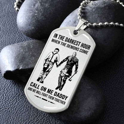 DRB Military Chain Silver Plated 18K Gold Plated Call On Me Daddy Gift For Your Dad