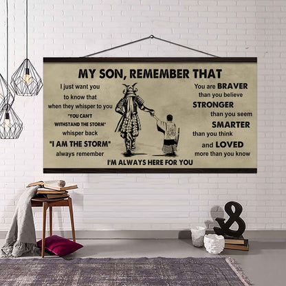 Personalized DRB Poster Canvas - My Son Remember That Whisper Back I Am The Storm
