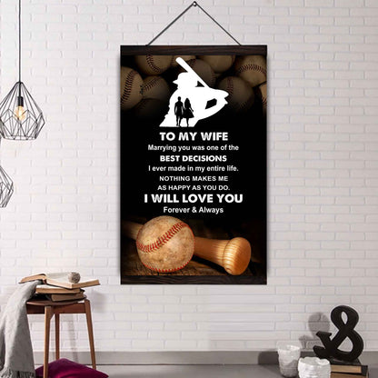 Sport Poster Canvas To My Wife Marrying You Was One Of The Best Decision Gift For Your Wife