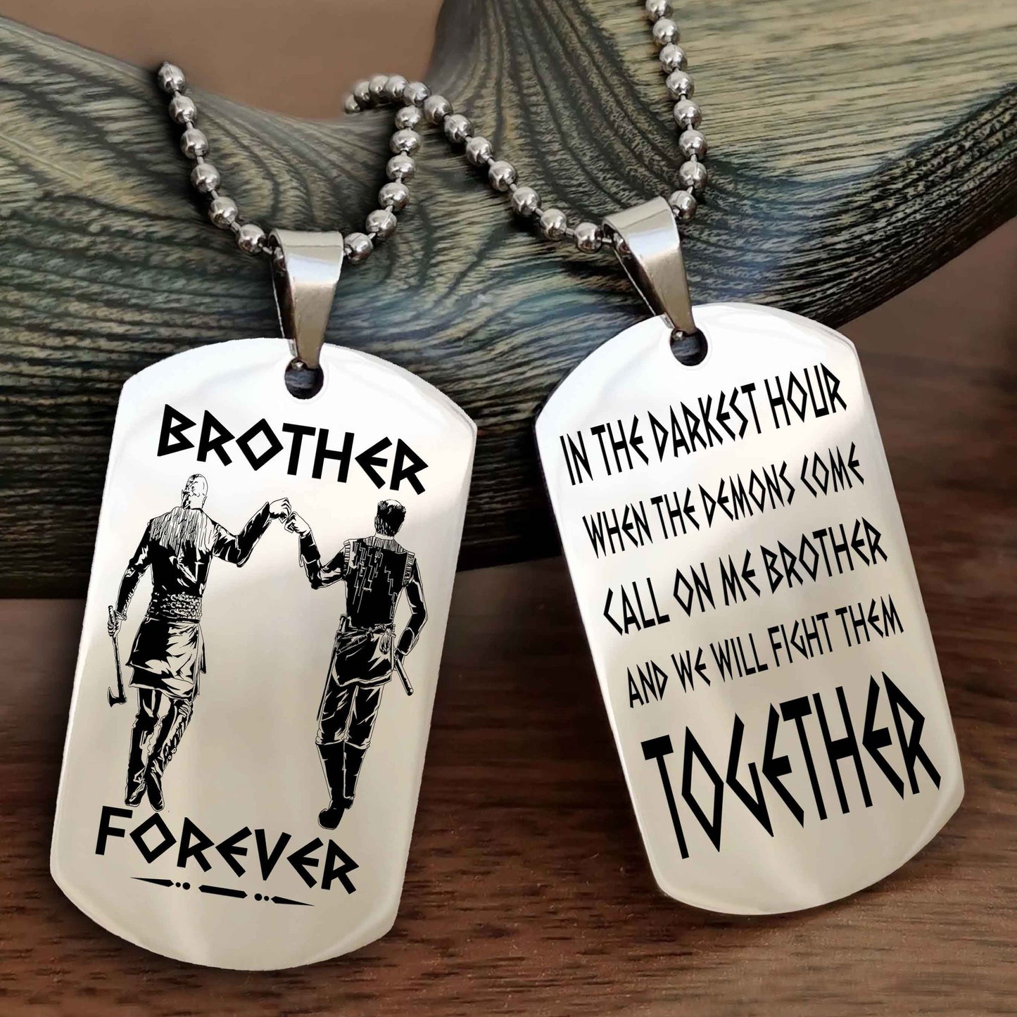 Soldier: Army-Air Force Personalized Double Sided Dog Tag For My Brother - Call On Me Brother And We Will Fight Them Together Gift For Your Friend