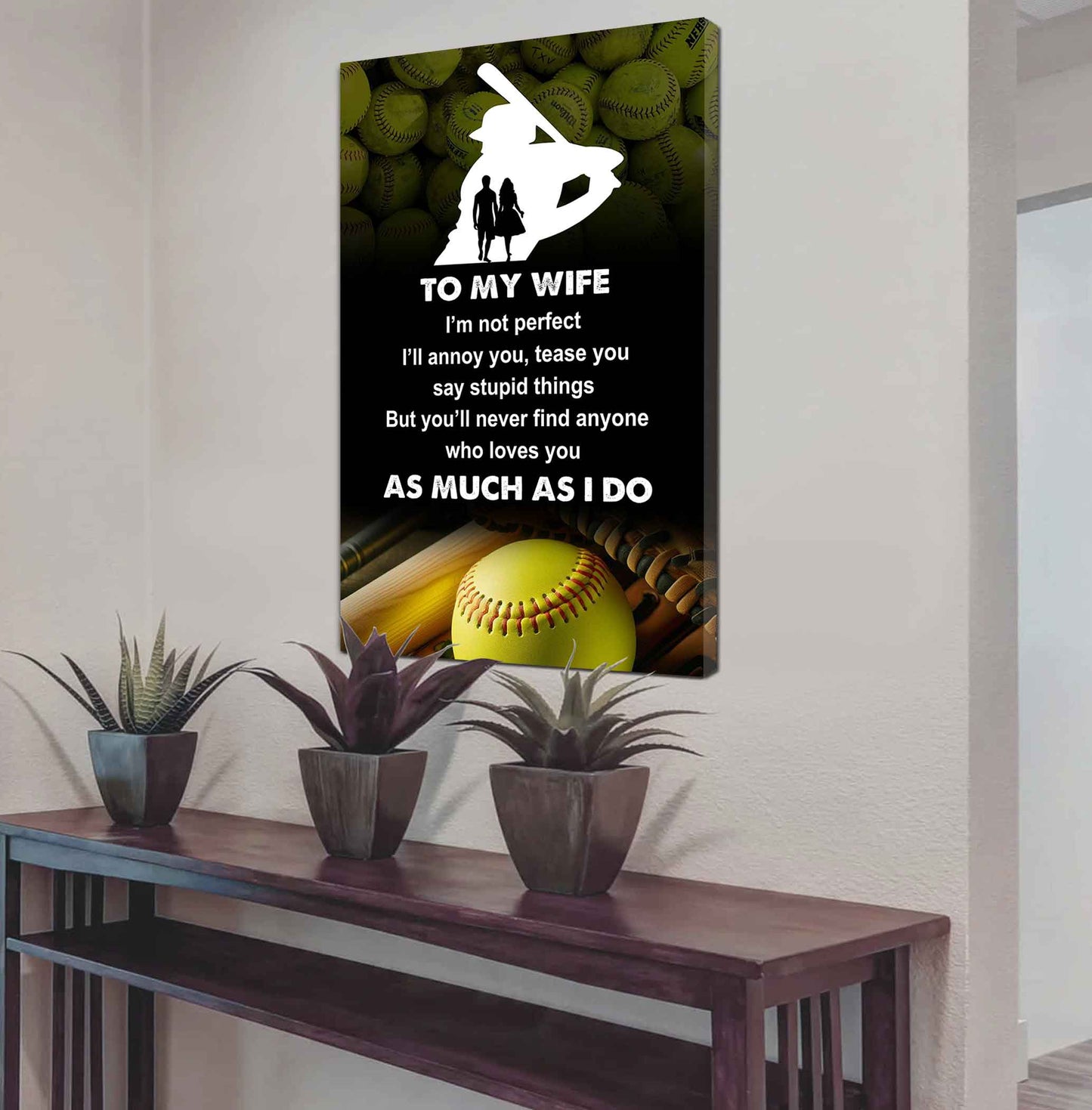 Sport Poster Canvas To My Wife I Am Not Perfect Gift For Your Wife