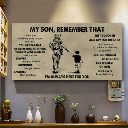 Personalized DRB Poster Canvas - My Son Remember That Just Go Forth And Aim For The Skies