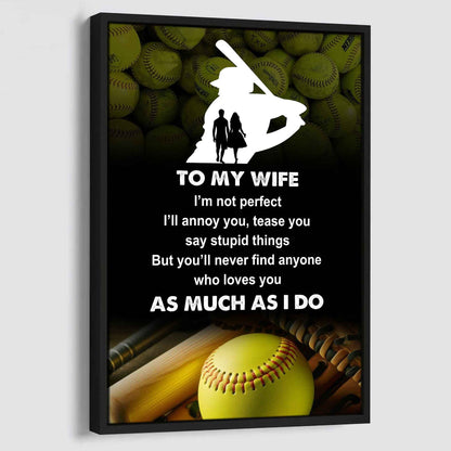 Sport Poster Canvas To My Wife I Am Not Perfect Gift For Your Wife