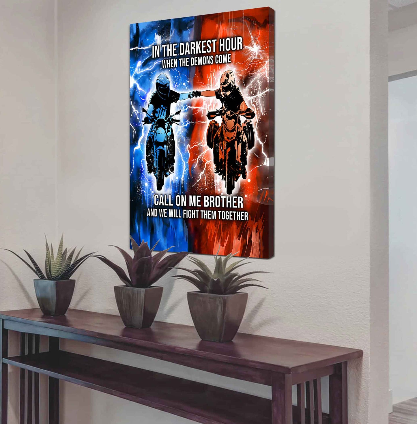 Brother Canvas Wall Art Call On Me Brother And We Will Fight Them Together Gift For Your Friend