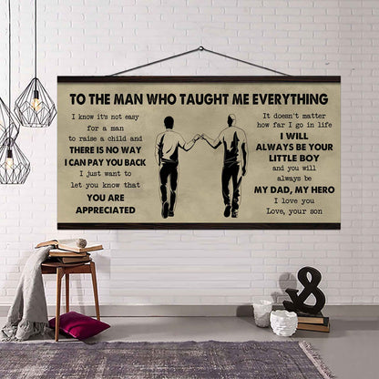 Family Poster Horizontal Canvas To My Dad I Know It's Not Easy To Raise A Child I Will Always Be Your Little Boy Gift From Son To Dad