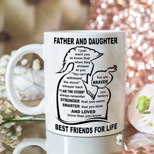 Spartan Personalized Mug Father And Daughter Best Friend For Life With Inspiration Message