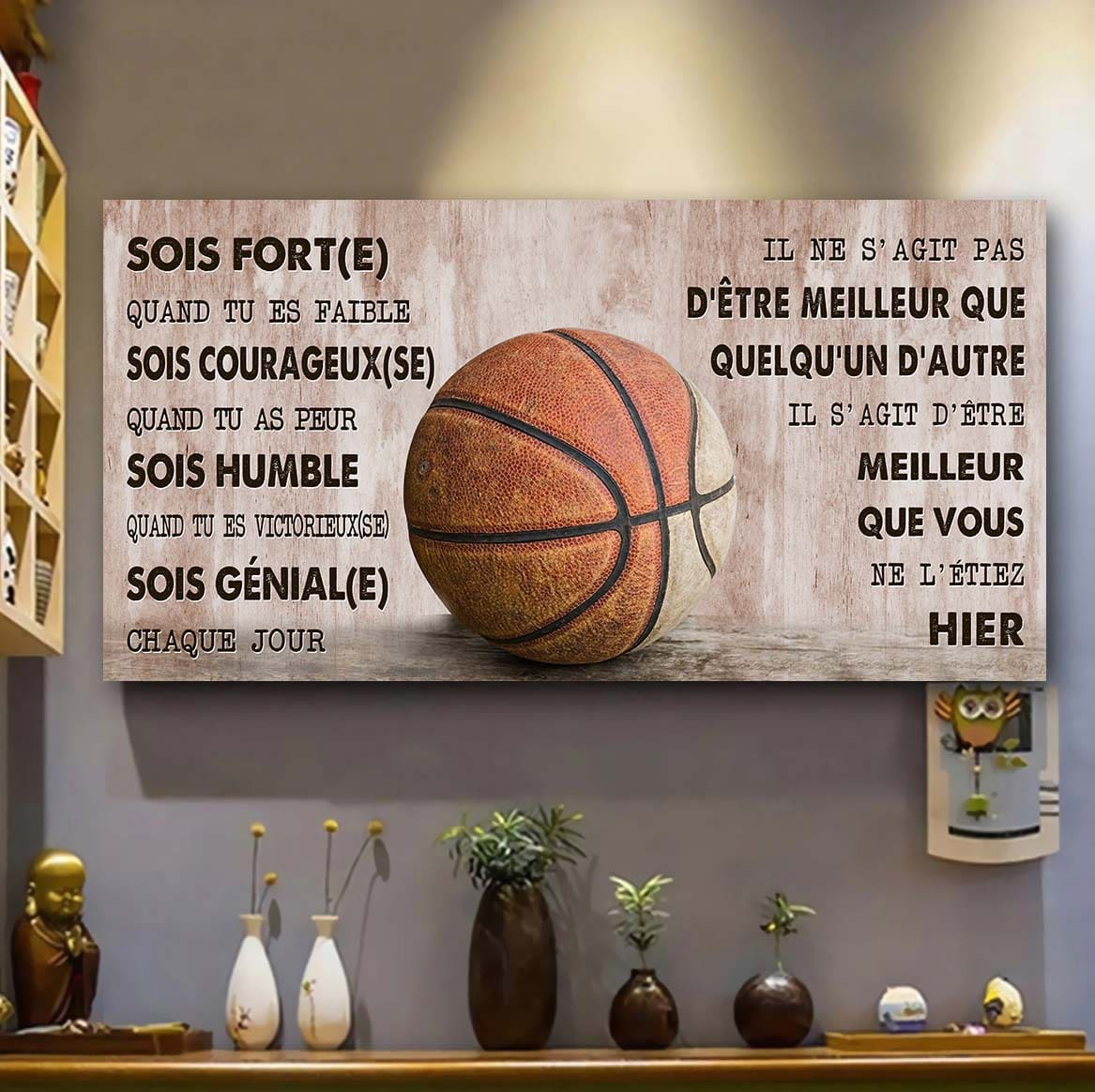 Basket-ball Il ne s'agit pas d'être meilleur que quelqu'un d'autre, il s'agit d'être meilleur que vous ne l'étiez hier.