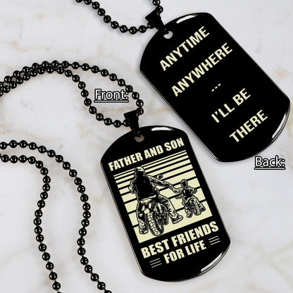 NVL Personalized Double Sided Dog Tag Father And Son Best Friends For Life - Message on the back side