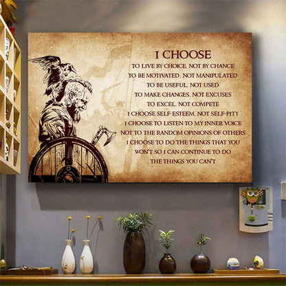 DRB Poster Canvas I Choose To Live By Choice Best Gift With Motivation Quotes