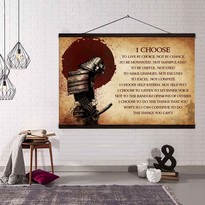 Knight Templar Poster Canvas I Choose To Live By Choice Best Gift With Motivation Quotes