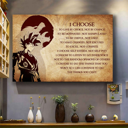 Soldier Poster Canvas I Choose To Live By Choice Best Gift With Motivation Quotes