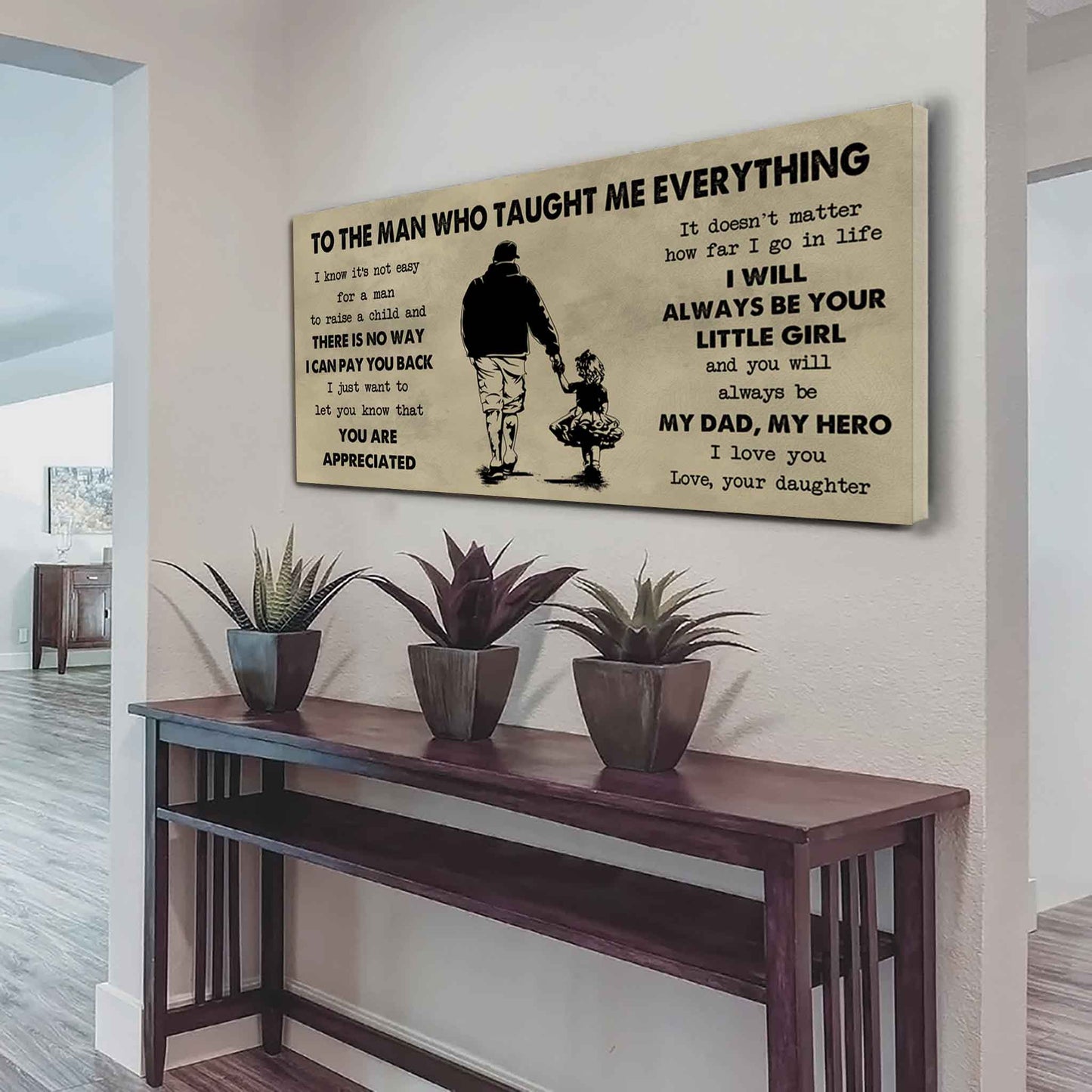 Sport-Family To The Man Who Taught Me Everything - You Will Always Be My Hero Poster Canvas Gift For Father - Photo Upload