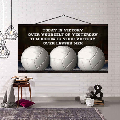 Hockey Poster Canvas - Today Is Victory Over Yourself Over Yourself Of Yesterday Tomorrow Is Your Victory Over Lesser Men