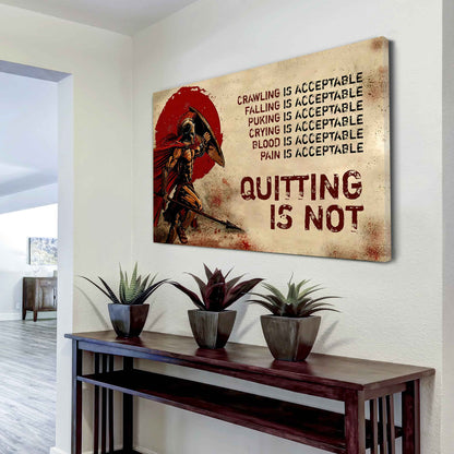 Knight Templar Poster Canvas Quiting Is Not Best Gifts Motivation Quotes