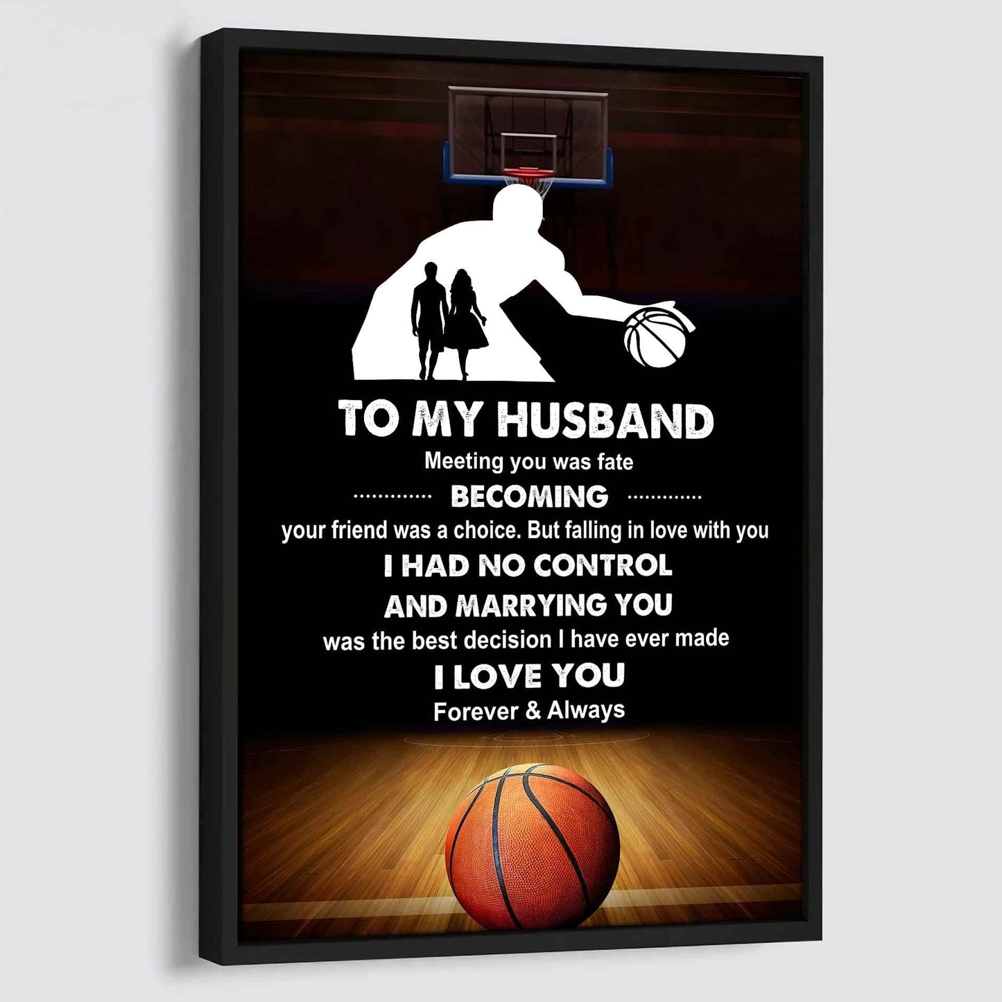 Sport Poster Canvas To My Husband Meeting You Was Fate Becoming Your Friend Gift For Your Husband