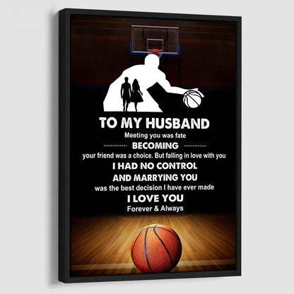 Sport Poster Canvas To My Husband Meeting You Was Fate Becoming Your Friend Gift For Your Husband