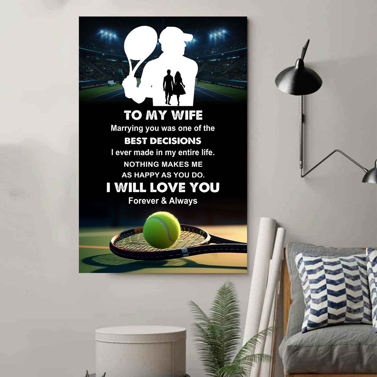 Sport Poster Canvas To My Wife Marrying You Was One Of The Best Decision Gift For Your Wife