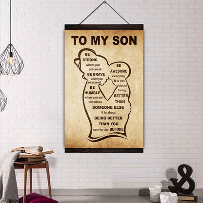 Personalized Family Poster Canvas Mom To My Son Gift From Mom Gift For Your Son With Motivational Message