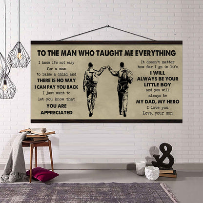 Family Poster Horizontal Canvas To My Dad I Know It's Not Easy To Raise A Child I Will Always Be Your Little Boy Gift From Son To Dad