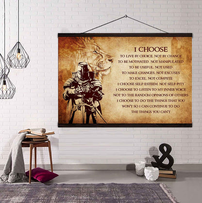 Soldier Poster Canvas I Choose To Live By Choice Best Gift With Motivation Quotes