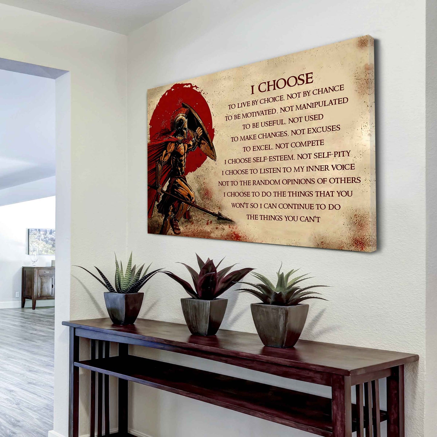 Knight Templar Poster Canvas I Choose To Live By Choice Best Gift With Motivation Quotes