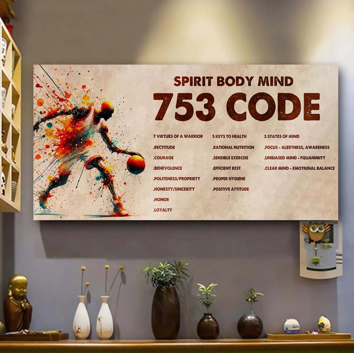 Knight Templar Poster Canvas 7 5 3 Code Motivation Quotes