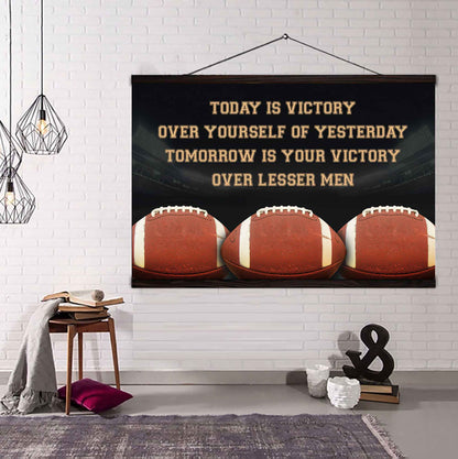 Basketball Poster Canvas Today Is Victory Over Your Self Best Gift With Motivation Quotes