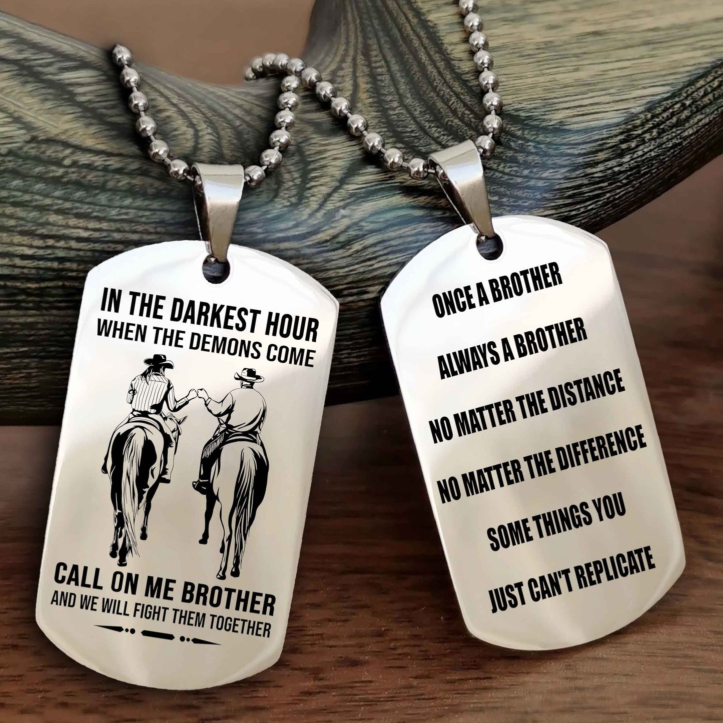 Knight Templar Customizable engraved dog tag double sided gift from brother Once A Brother Always A Brother