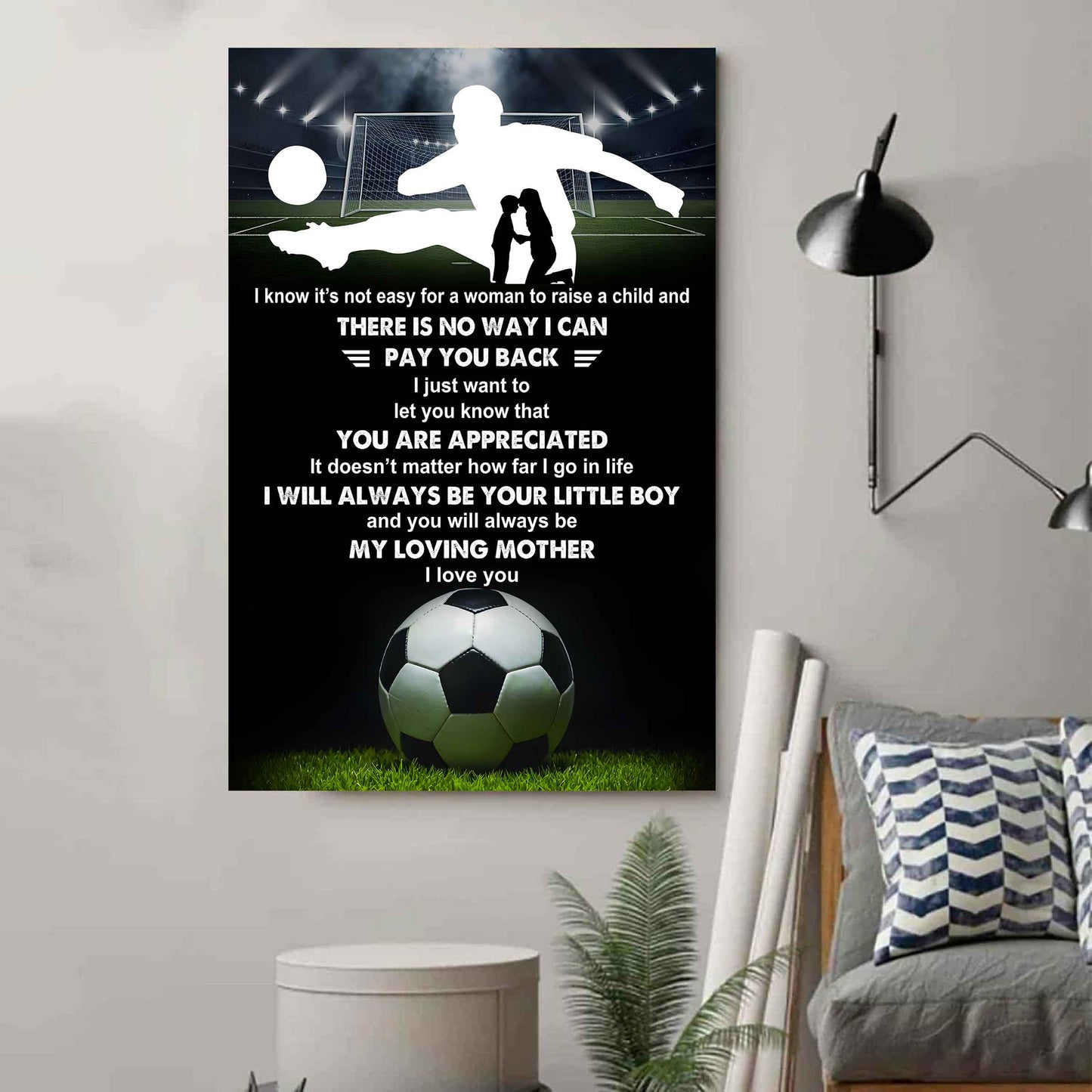 Poster Child Canvas To My Mom I Know It's Not Easy - I Will Always Be Your Little Boy Gift From Son