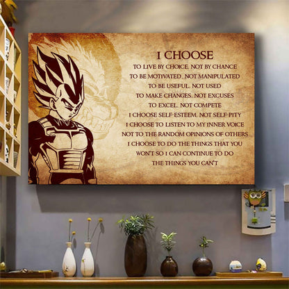 Soldier Poster Canvas I Choose To Live By Choice Best Gift With Motivation Quotes