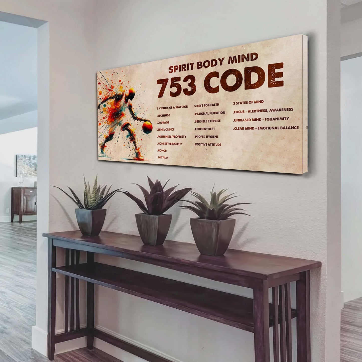 Knight Templar Poster Canvas 7 5 3 Code Motivation Quotes