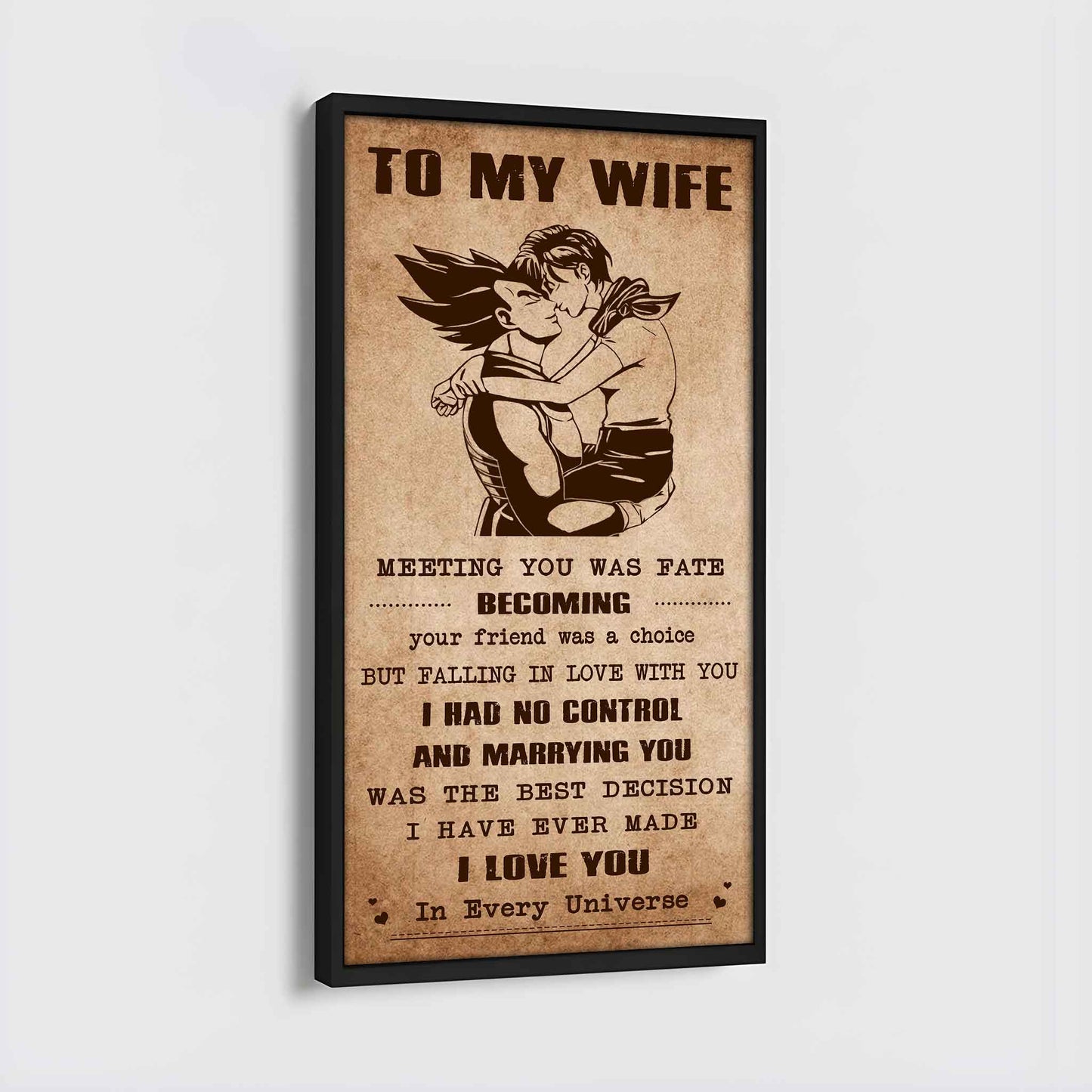 Samurai Poster Canvas To My Wife Meeting You Was Fate - I Love You Forever And Always Gift For Your Wife