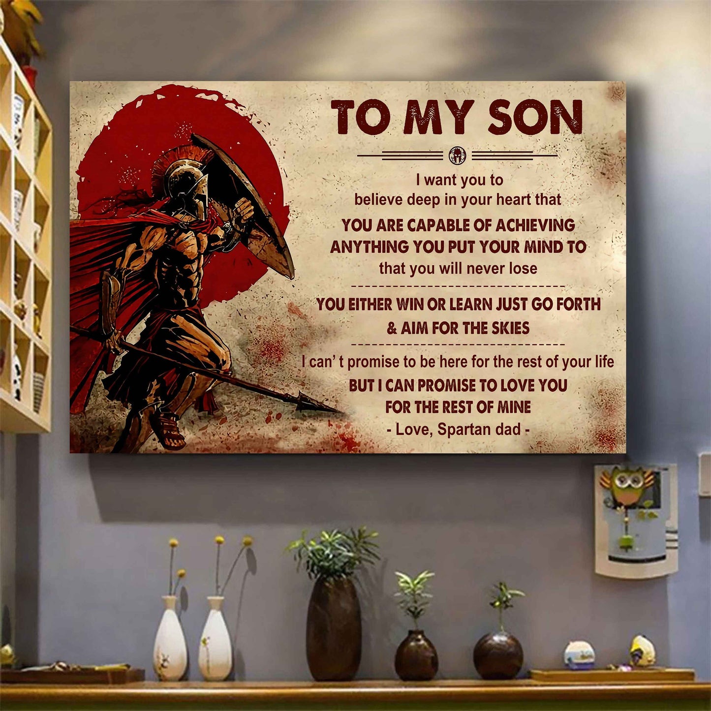 Knight Templar Poster Canvas You Will Never Lose You Either Win Or Learn From Dad To Son
