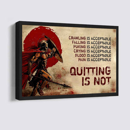 Knight Templar Poster Canvas Quiting Is Not Best Gifts Motivation Quotes