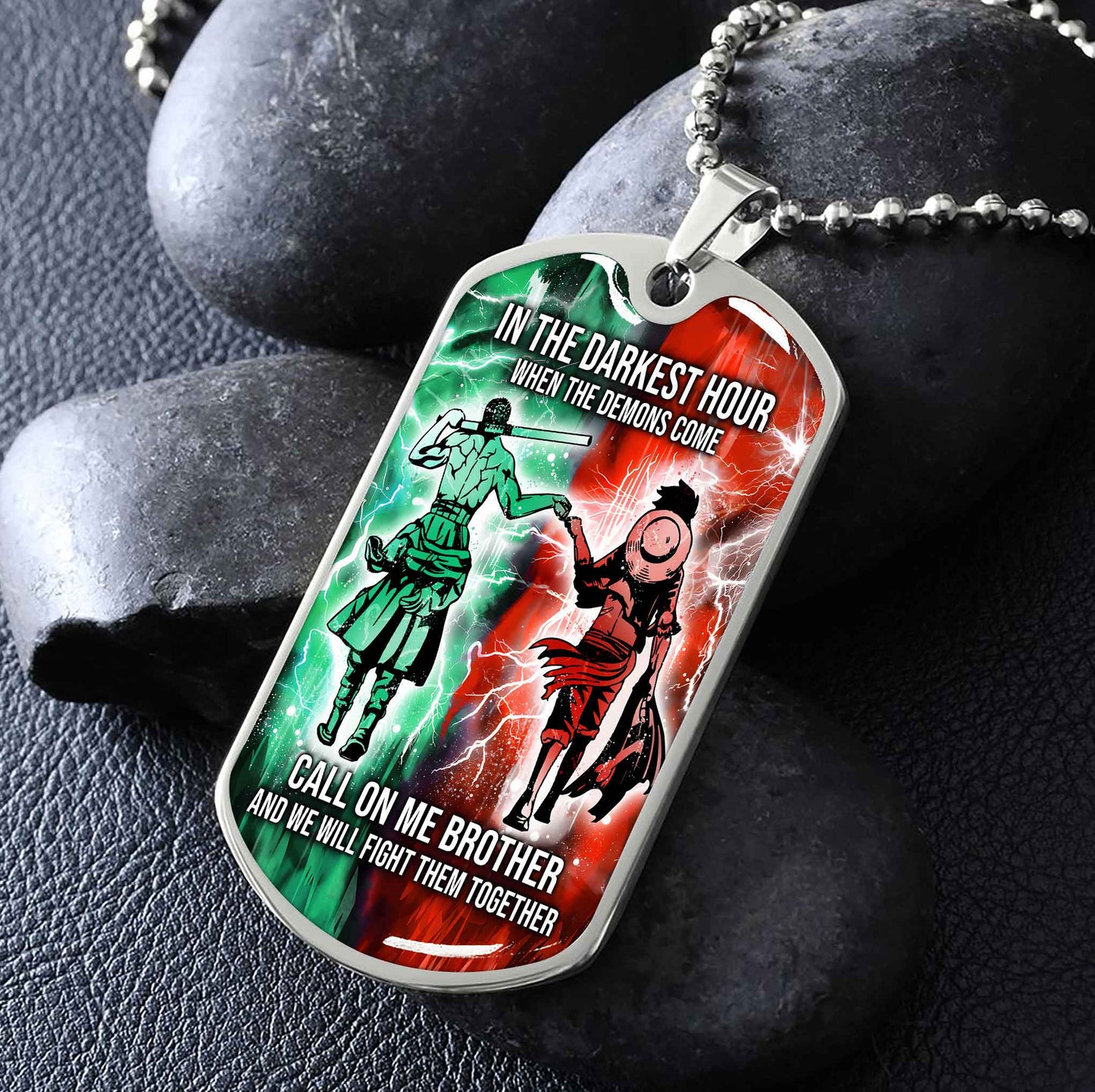 DRB Military Chain Silver Plated 18K Gold Plated Silver Plated Call On Me Brother And We Will Fight Them Together