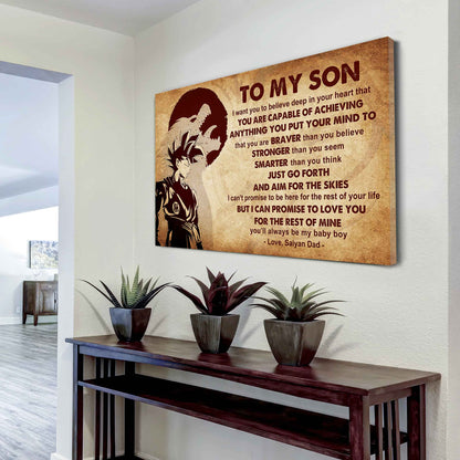 New Version Warrior Poster Canvas Just Go Forth And Aim For The Skies From Dad To Son Gift For Your Son Motivational Quotes