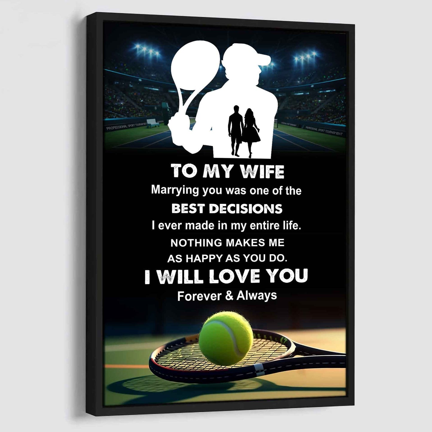 Sport Poster Canvas To My Wife Marrying You Was One Of The Best Decision Gift For Your Wife