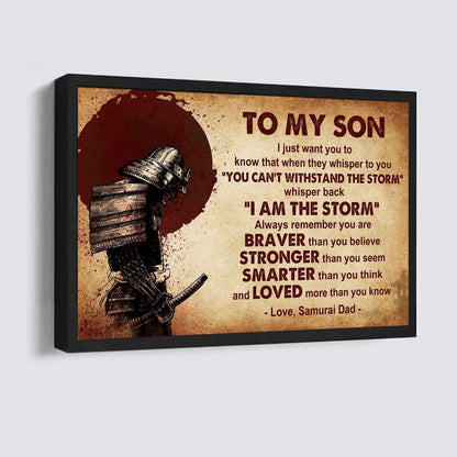 Knight Templar Poster Canvas Whisper Back I'm The Storm From Dad To Son Gift For Your Son