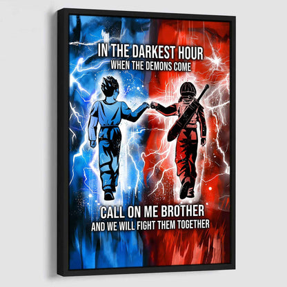 DRB Canvas Wall Art Call On Me Brother And We Will Fight Them Together Gift For Your Friend