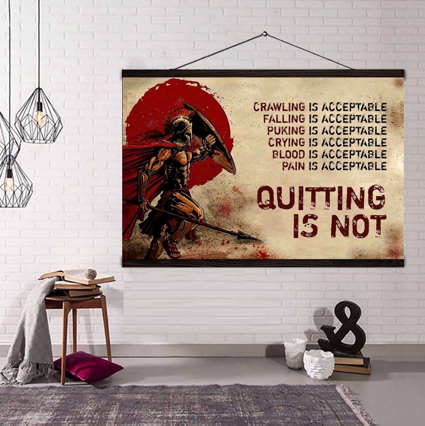 Soldier Poster Canvas Quiting Is Not Best Gifts Motivation Quotes