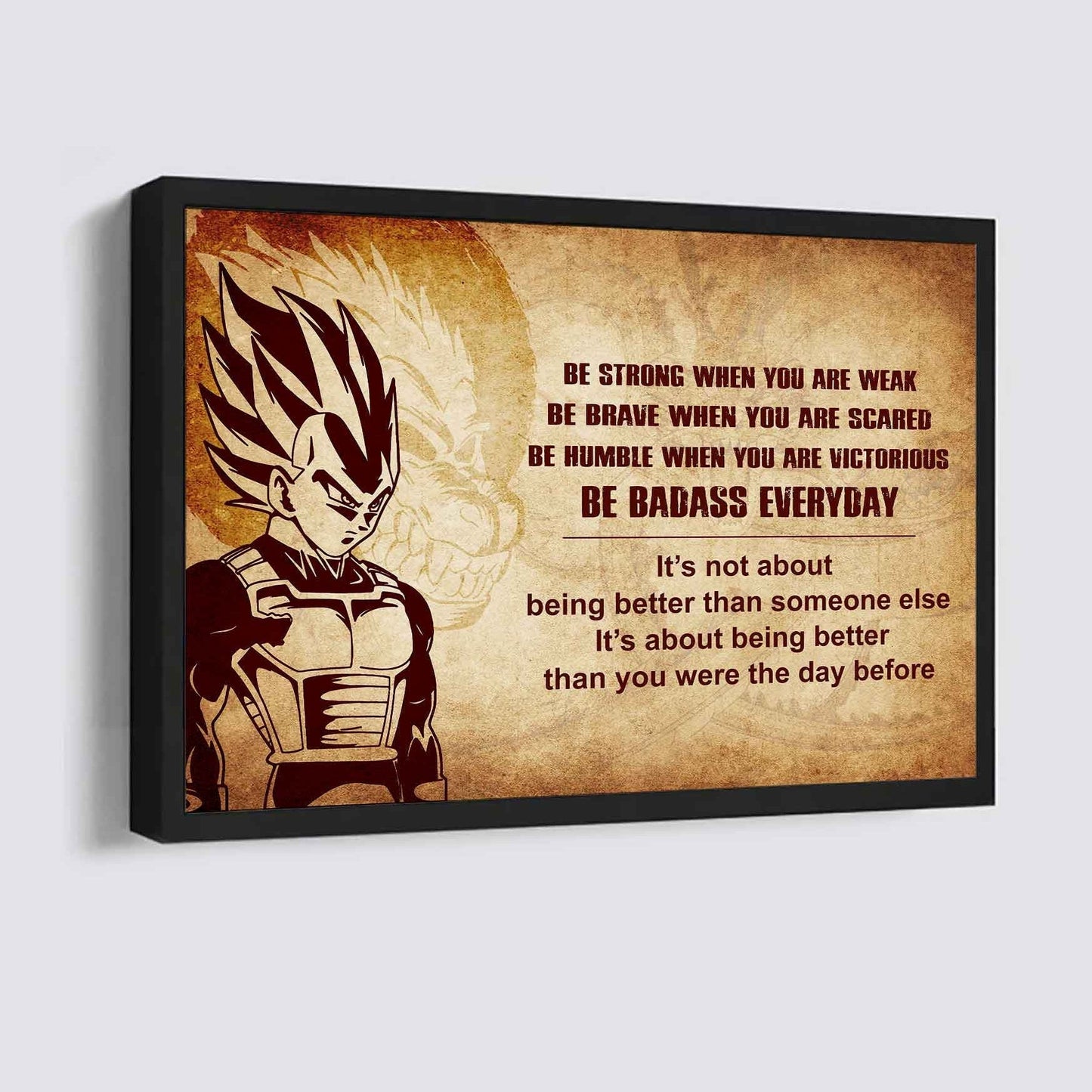 Soldier Poster Canvas Be Strong When You Are Weak Be Badass Everyday From Dad To Son Gift For Your Son Motivational Quotes